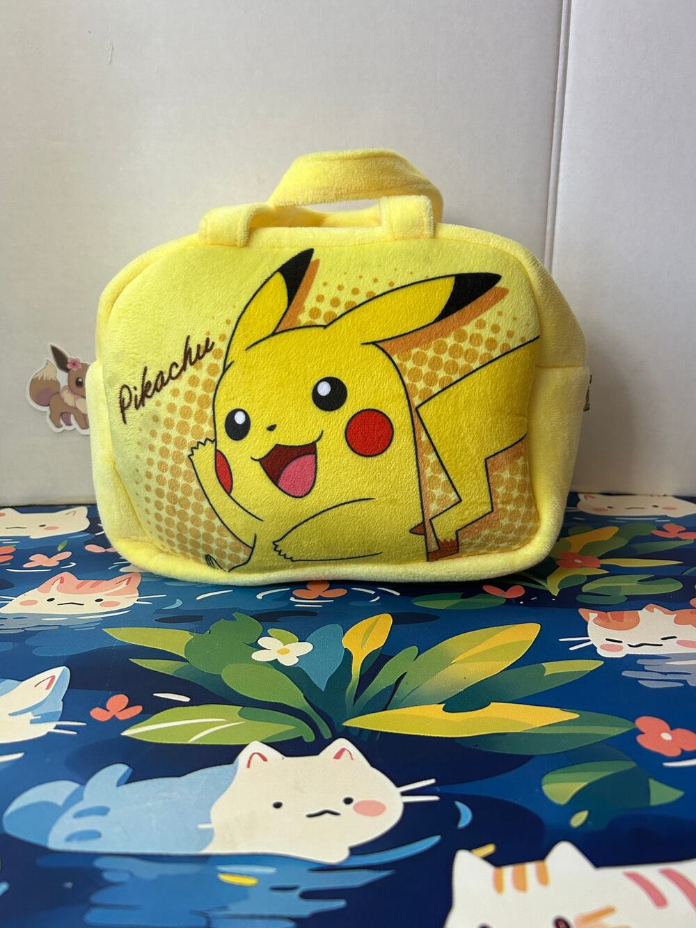Pokemon Yellow Plush Bag Pouch Soft Pikachu